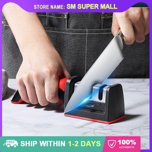 【Stainless Steel】3-stage Knife Sharpener Multiple-use Manual Fast Sharpening Portable Repair Grind Polish Sharpen Kitchen Utensil