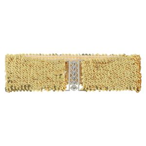 QANGENJU แฟชั่น ลำลอง ยืด เลื่อมกว้างเข็มขัด ชุดสตรี Cummerbands แถบคาดเอวหน้าท้อง เข็มขัดหัวเข็มขัดโลหะ