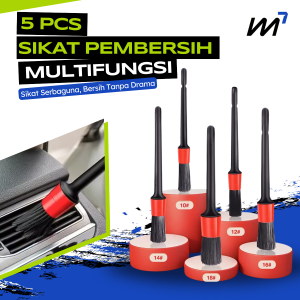 Kuas Cuci Mobil Motor Kuas Detailing Brush Paket 5 Pcs Sikat Pembersih
