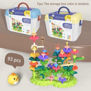 42/93 pcs Flower Garden Building Toys Gardening Pretend Play Kit DIY Flower STEM Preschool Educational Activity