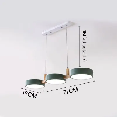 Nordic Macarone Chandelier Dining Room Pendant Light Restaurant Hanging Light Three Head Modern Simple Creative Personalized Droplights