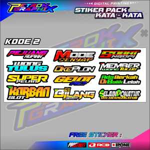 STIKER PACK KATA KATA RACING LENGKAP STIKER PACK SPONSOR RACING STIKER VARIASI MOTOR