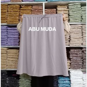 Rok panjang wanita super jumbo BB 100 kg - Rok kerja muslimah polos model payung big size