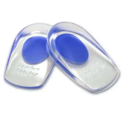 1 Pair Gel heel cup for pain relief plantar fasciitis - Silicone insert cushion for relief heel spurs shoes Achilles tendon therapy - Foot comfort support protector for women men