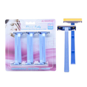 6PCS Disposable Women Razor Sanitary Manual Shaver 1 Blade with Comb Head for Face Down Leg Arm Bikini Body Hair Remove Tool