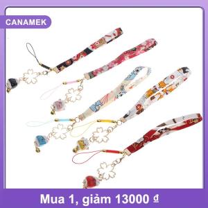 【CANAMEK】 Dây đeo điện thoại dây đeo chuông Mèo Hoa cúc dây treo điện thoại di động quyến rũ trang trí