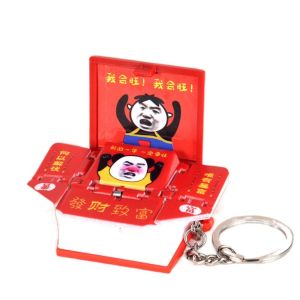 LIHUA Foldable Mini 3D Book Keychains Novelty Finger Milk Tea Shop Educational Science Toys Funny Ornaments Bag Funny Pendant Kids Girls