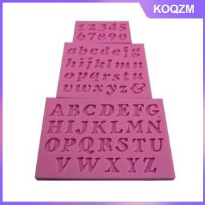 KOQZM 3 pcs New Mini Letter&Number Silicone Handmade Fondant Cake Decorating DIY Mould