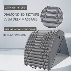 【Rainbow Culture】 EVA Lumbar Back Stretcher | Curved Massage Support with 113 Raised Points