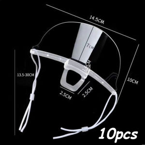 10Pcs Spit Guard Mouth Shield Food Protection Face Mask Anti-Fog Cooking Baking Sanitary Mask
