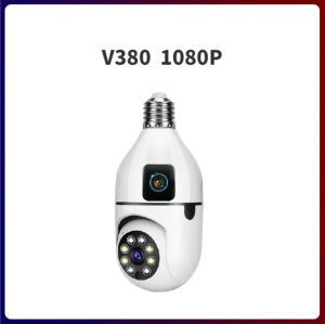 v380 pro Dual Lens CCTV Camera Connect Cellphone HD cctv camera wifi connect 360 Light Bulb with Voice and Speaker Outdoor CCTV Camera no need Internet CCTV Camera Bulb 1080P IP Security Cameras