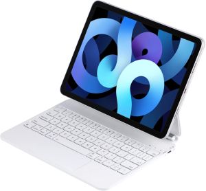 MD ma thuật từ bàn phím Ipad không khí 11 inch 2024 (m2) iPad Pro 11 "4th Gen 2022 iPad Pro 11" 3rd & 2nd & 1st gen 3 mức độ sáng cảm ứng đa điểm trackpad cho 10.9 "không khí 5th Gen không khí-trắng