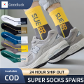 GF Super socks 5pairs set Fashion Korean Socks for aldult Long Socks For Men Cotton unisex 38-44 Free-Size. 