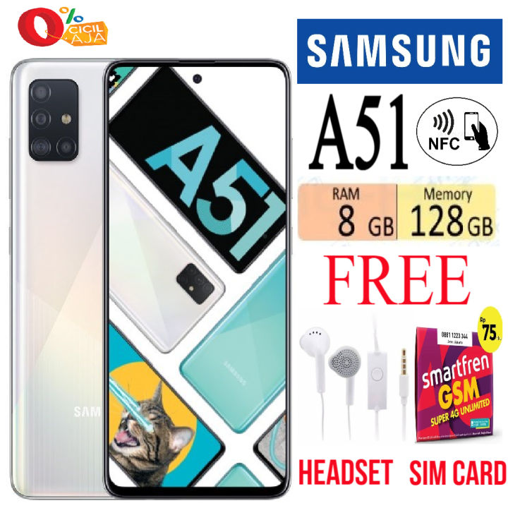 Samsung Galaxy A51 RAM 8/128 GB FULLSET Bergaransi Garansi