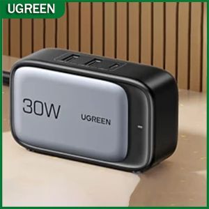 UGREEN 30W Fast Charger 1 Type-C 2 USB-A Smart Charging Magic Box USB Power Strip Desktop Charger Multi-function Socket