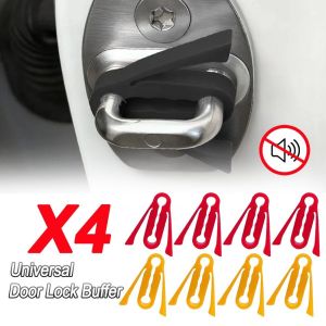 NOBLEE 4Pcs Silicone Car Door Shock Absorber Soundproofing Seal Car Door Lock Sound Deadener Buffer  Sound Reduction Door Lock Cover for Quieter Closing
