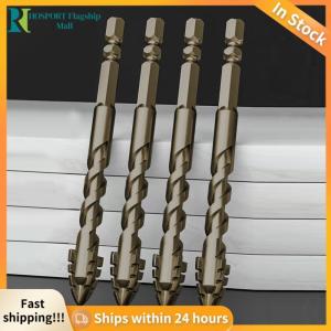 【HFM】 7PCS สี่เจาะรูเจาะหยักบิต 3/4/5/6/8/10/12 มม. บิตสว่านแก้วความแข็งสูงสำหรับเซรามิกแก้วคอนกรีต