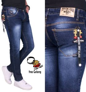 FIFTY ONE DENIM - Celana Jeans pria Slimfit Stretch New Jeans Panjang Pria Skinny Semi