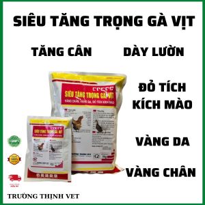 VỖ BÉO TĂNG TRỌNG GÀ VỊT 1kg. tăng cân dày lườn nhanh. hiệu quả cao (có gói nhỏ bên trong) [thú y]
