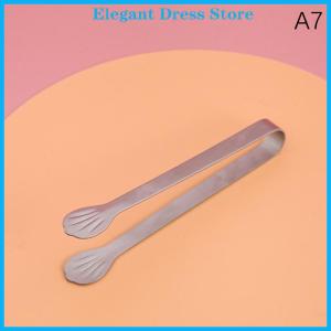 [K&P Elegant]👗👗 Stainless Steel Mini Food Clips for Sugar Cubes Ice Cube Tweezers Cute Baking Pastry Cake Decoration Candy Dessert Clips