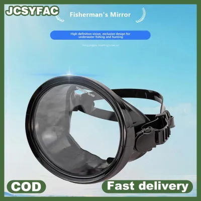 JCSYFAC Hình bầu dục Ống thở lặn mặt nạ spearfishing mặt nạ tầm nhìn toàn cảnh rộng Scuba Kính Tempered Glass ống kính lặn kính cho người lớn