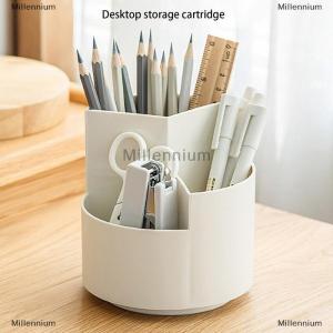 [COD] Millennium Trắng Phân Chia Và Phân Lớp Xoay Bút Chì Văn Phòng Máy Tính Để Bàn Đa Chức Năng Lưu Trữ Văn Phòng Phẩm Nguồn Cung Cấp Công Cụ Làm Đẹp