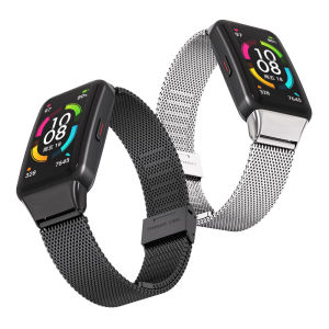 สำหรับ Huawei Band 6สมาร์ท Wristands สายข้อมือสำหรับเปลี่ยนสำหรับ Honor Band 6สายซิลิโคนนาฬิกาข้อมืออุปกรณ์เสริมสายรัด