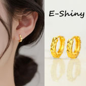 1 Pair Gold Color Stainless Steel Small Hoop Earrings Aesthetic Waterproof Ear Piercing Accessories