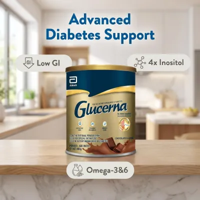 Glucerna Vanilla 400g Bundle of 2 for Diabetic Nutrition Powder Milk Drink (400g) improve bone stren