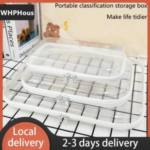 [COD] WHPHous Ship within 24 hours Transparent Zippered Hard Pouch Multifunctional Large Capcity Blocks Toy Storage Bin Makeup Storages Organizers