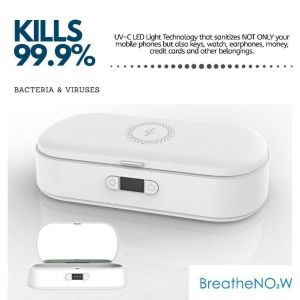 BreatheNOW Multipurpose Disinfection Box UV Sterilization Case Portable Mini Fast Charging LED Light