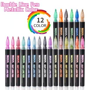 8/12/24/36 Colors Double Line Outline Pens: A Guide to Glitter & Metallic Art Markers