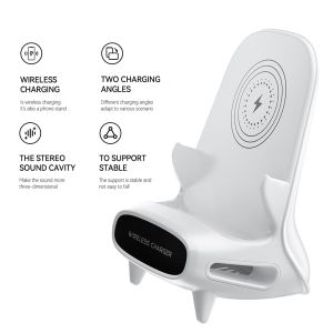 LAMJAD12 ขาตั้งชาร์จเดสก์ท็อปไร้สาย15Wแท่นชาร์จแบบเร็ว USB Type C สำหรับ Samsung Xiaomi iPhone