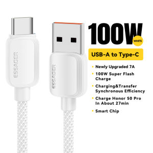 Essager 7A USBA Type C Cable 100W USB2.0 Type C Macaron Cable Fast Charging Cable Type-C For Huawei Samsung OPPO VIVO Xiaomi Honor Oneplus Realme Fast Charging Data Cord