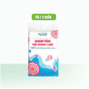 Bịch 3 Khăn tắm tiệt trùng dùng 1 lần Kawaii 50x100cm khăn tắm du lịch khăn mặt mềm mịn thấm hút tốt