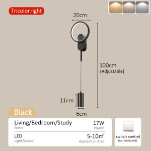 Nordic TriColor LED Wall Light for Bedroom Wall Lamp Bedside Lamps Background Lights Bracket Night Lamp Sleep Lights