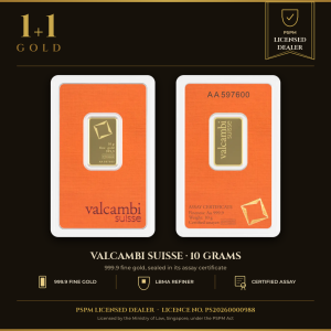 10 gram Gold Bar - Valcambi (In Assay)