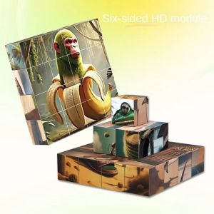 SDFSF ของเล่นประกอบ บล็อกปริศนา Tung Sahur บล็อกก่อสร้าง บอมบาร์ดิโน ครอคอดิโล ฟิกเกอร์ Tralalero Tralala ของขวัญวันเกิด หกด้าน ตุ้งตุ้งซาฮูร์จิ๊กซอว์ ชายหญิง