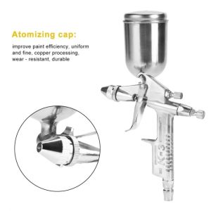 JPTD Mini Pneumatic Sprayer 125ml 0.5mm Nozzle Professional Sprayer Vehicle Repair Tool Adjustable Car Painting Repair Airbrush Automotive Painting