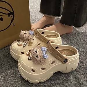 [Free Shipping] EVA WomenS Summer Outdoor Sandals New Style Thick-Soled Non-Slip Fashionable Cartoon-Themed And Cute Beach Flip-Flops