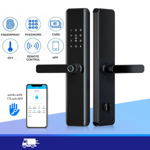 Ximiir Gagang Smart Door Lock pintu rumah sidik jari Fingerprint Password Card RFID Alarm Bluetooth
