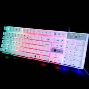 Colorful Keyboard LED Backlight Ergonomic 104 Keys Gaming Keyboard LED Mouse Gaming Mouse Pad For PC Laptop Colorful Backlit Keyboard