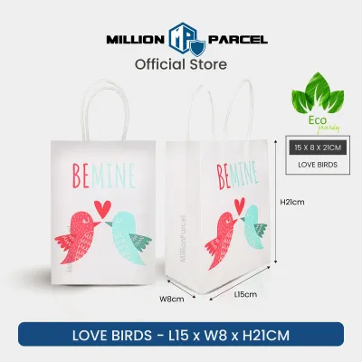 MillionParcel Kraft Paper Bag for Gift | Birthday Goodie Bag | Valentine Gift Bag for Present | Goodie Bags for Kids | Gift Bags