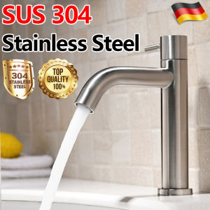 304 Stainless Steel Platform Water Large Single Single Cold and High toilet Hand Washing Washed Basin cold tablet faucet