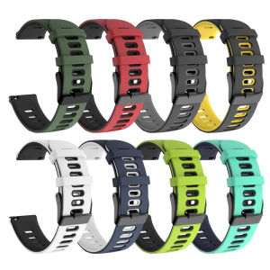 Zenia 20mm Skin-friendly Silicone Watch Strap for Garmin Forerunner 70/170/165/55/245 Music/645 570 42mm Vivoactive 6 5 3 Element Vivomove HR/Luxe/Style/Sport/Trend Venu SQ Approach J1 S12 S40 S42 S44 S50 D2 Air X10 Haylou 2 RS4 Plus Amazfit Active GTS 4