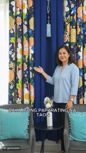 COLOR OF THE YEAR LUMINOUS BLUE RING CURTAIN 85 INCHES LENGTH WITH 8 RINGS SOLD FOR 3IN1 AND PER PIECE