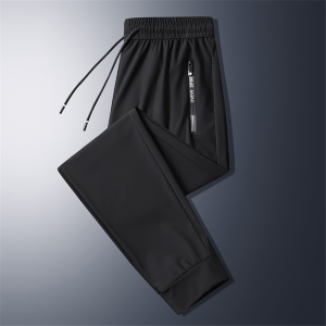 Pantalones de chándal informales para hombre calzas elásticas a la moda talla grande 7XL 8XL color negro y gris Verano
