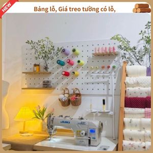 Bảng lỗ Giá treo tường có lỗ Bảng lỗ treo tường bằng gỗ decor mọi không gian