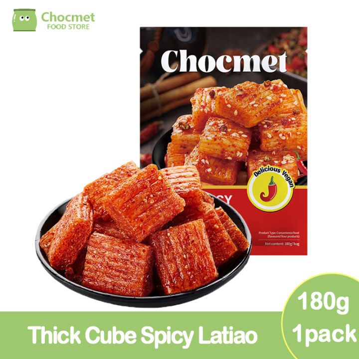 Chocmet 180g Latiao Snack Vegetarian Thick Cube Spicy Chinese Food Snacks