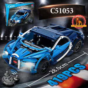 Đồ Chơi Lắp Ráp Kiểu Lego Điều Khiển Từ Xa Siêu Xe Bugatti Blue Phantom Car CadA C51053 Với 419 Mảnh Ghép